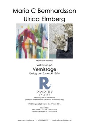 Inbjudan vernissage - Maria C Bernharsson och Ulrica Elmberg